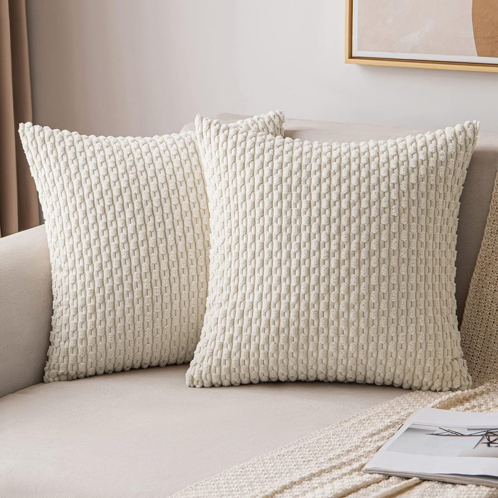 Housse de coussin 45x45 cm velours côtelé