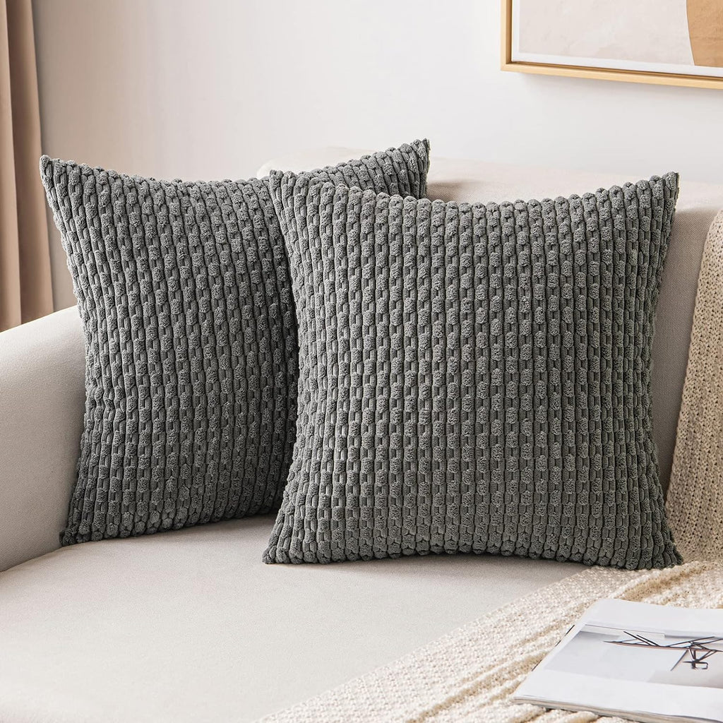 Housse de coussin 45x45 cm velours côtelé