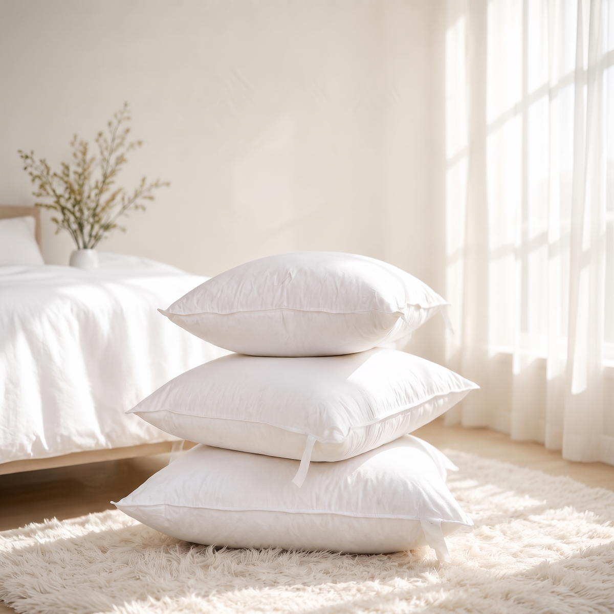 Coussin de canapé en duvet de canard 45x45 cm - Lot de 2