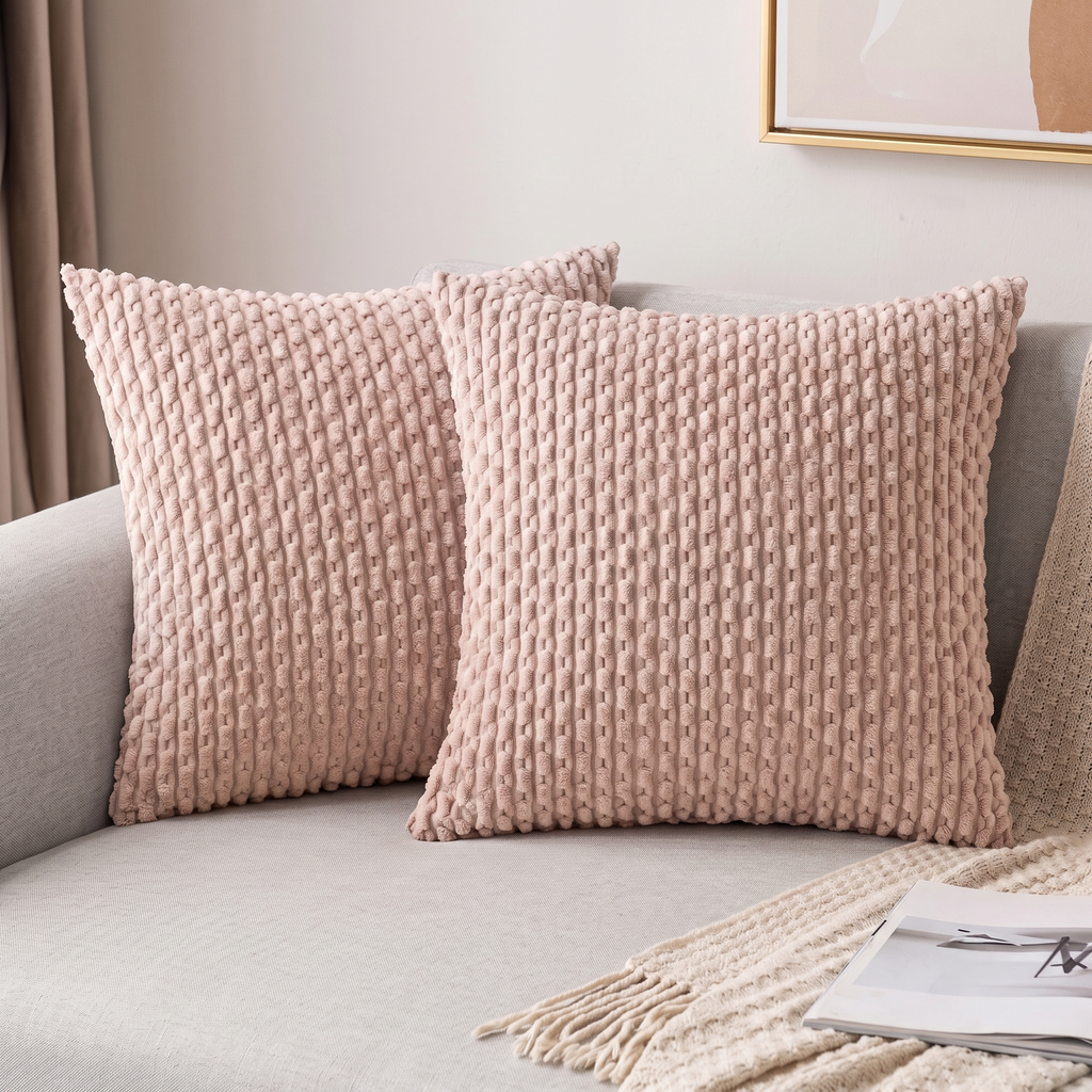 Housse de coussin 45x45 cm velours côtelé