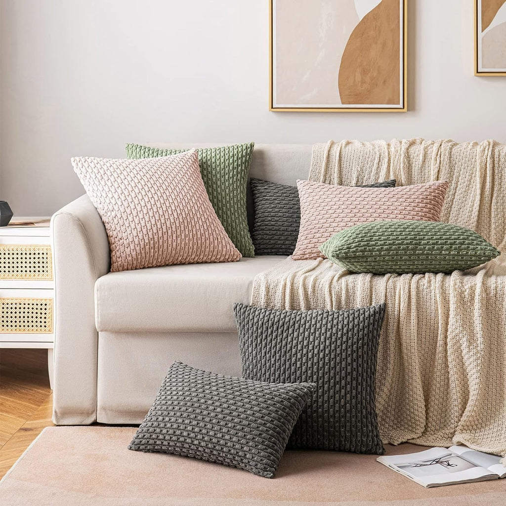 Housse de coussin 45x45 cm velours côtelé