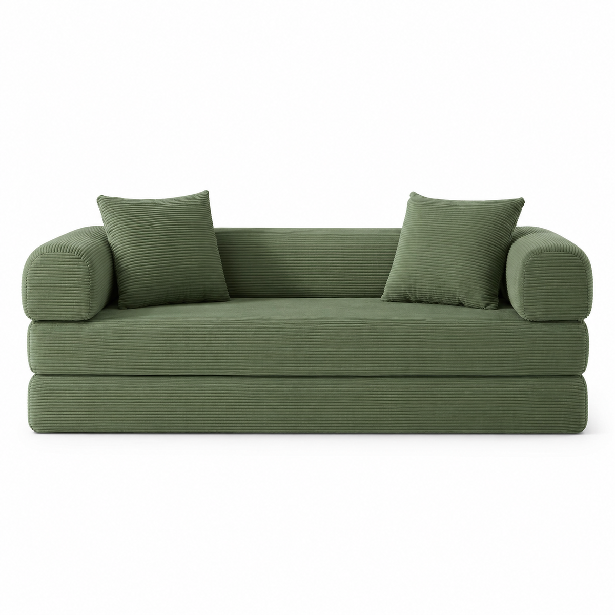 Canapé Lit Modulable Velours Côtelé Design | 2 Places Compact
