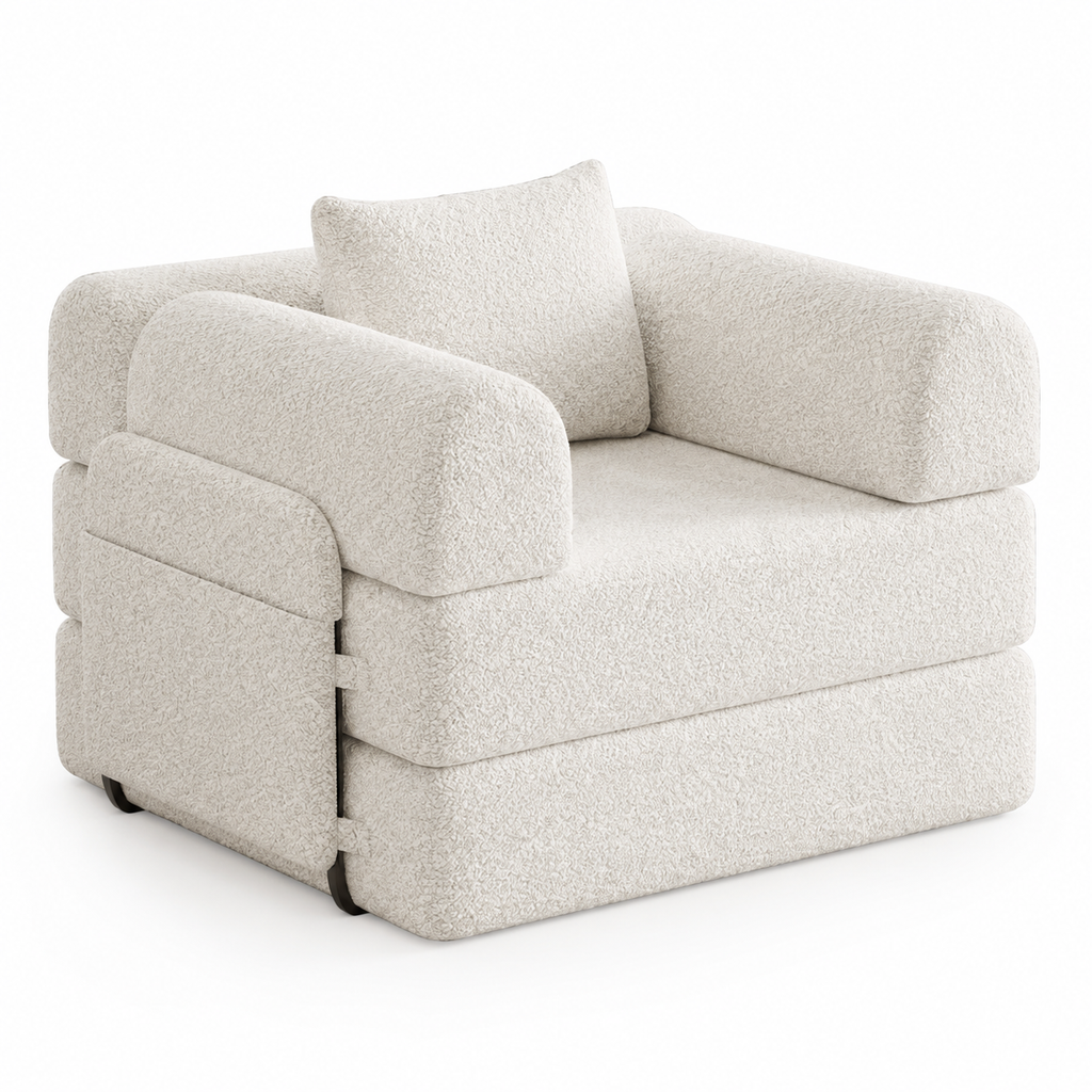 Canapé lit en Chenille 1 place convertible