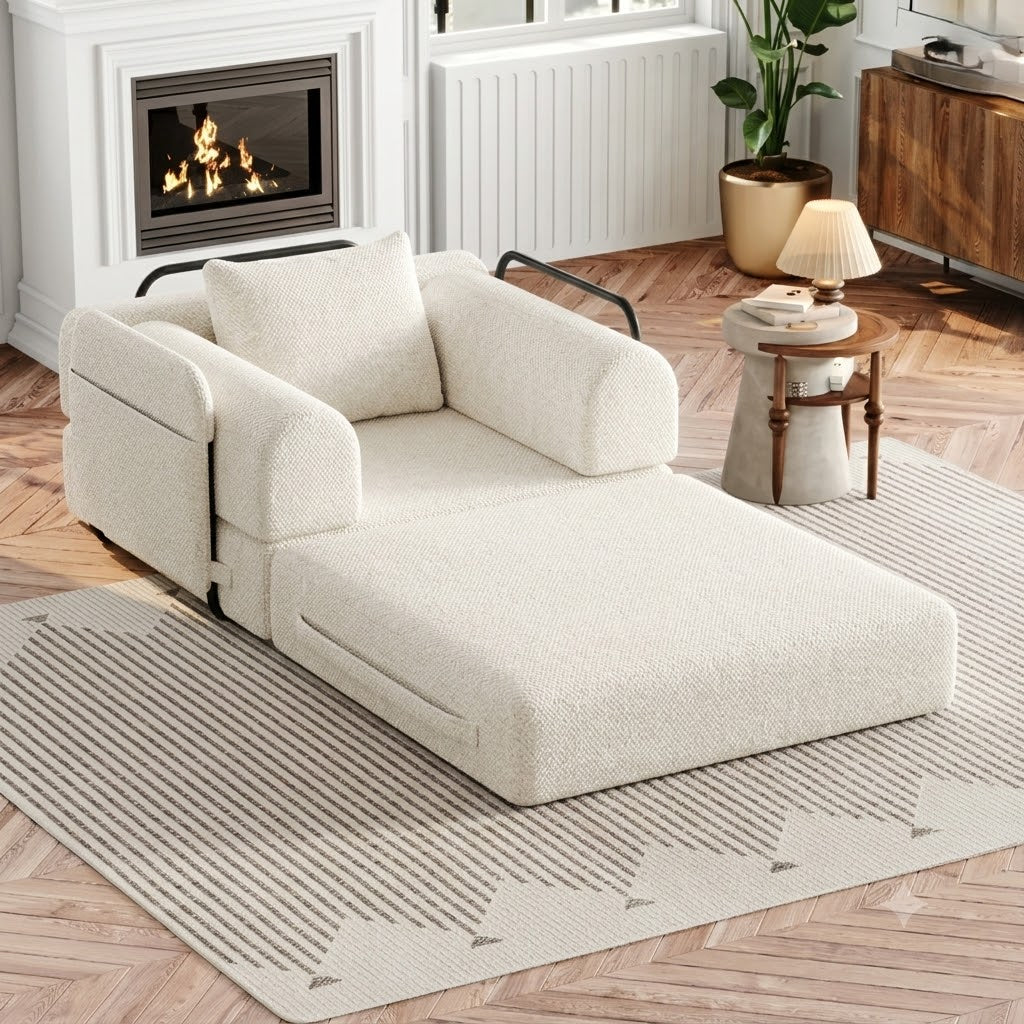 Canapé lit en Chenille 1 place convertible