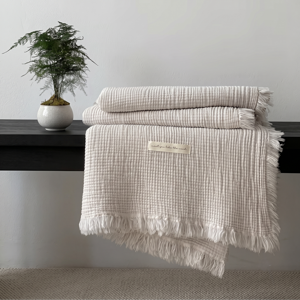 Plaid 100% coton 130x170 cm ou 150x200 cm
