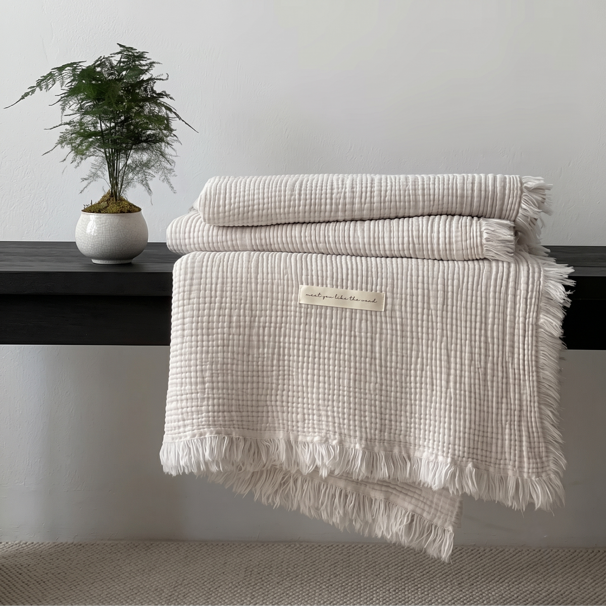 Plaid 100% coton 130x170 cm ou 150x200 cm