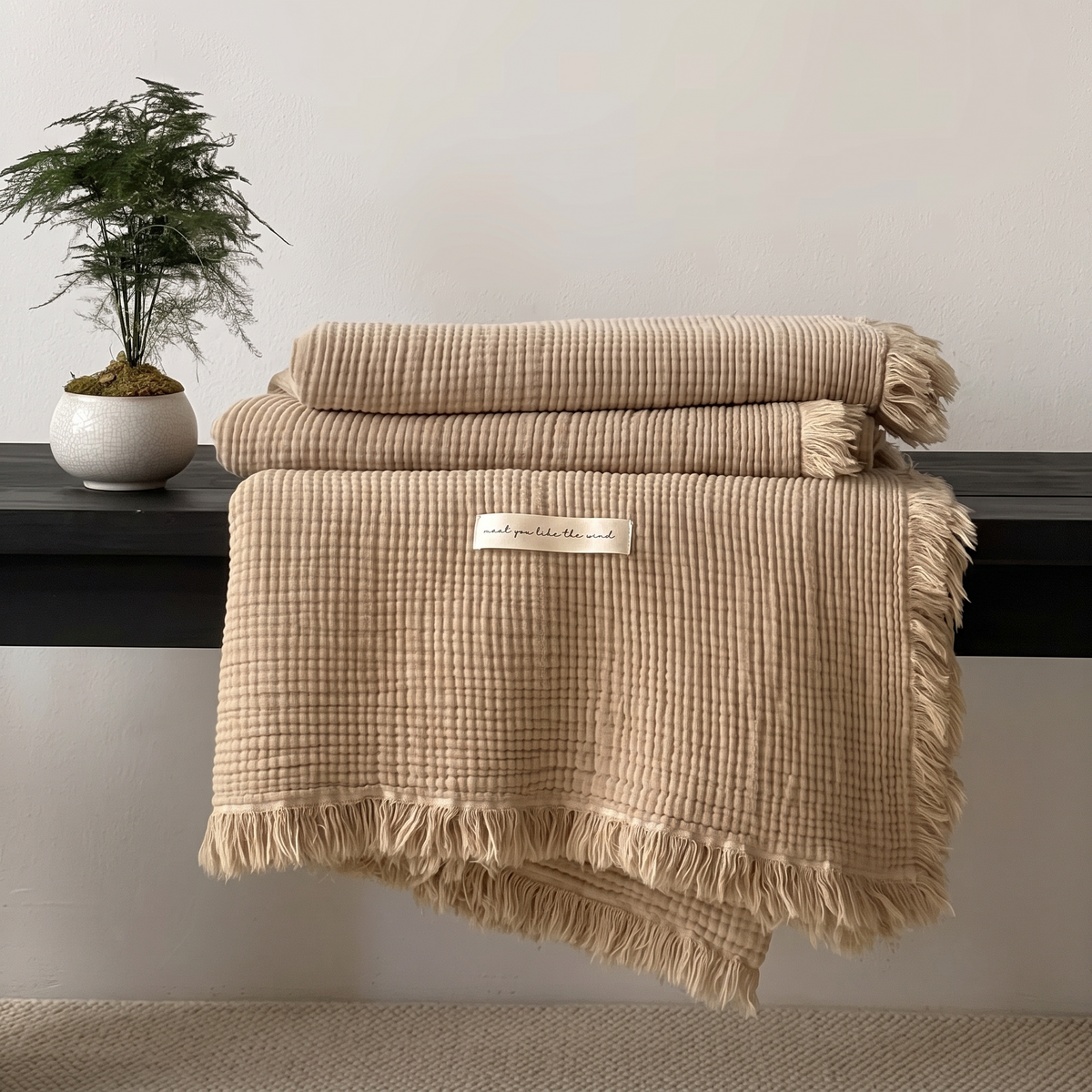 Plaid 100% coton 130x170 cm ou 150x200 cm