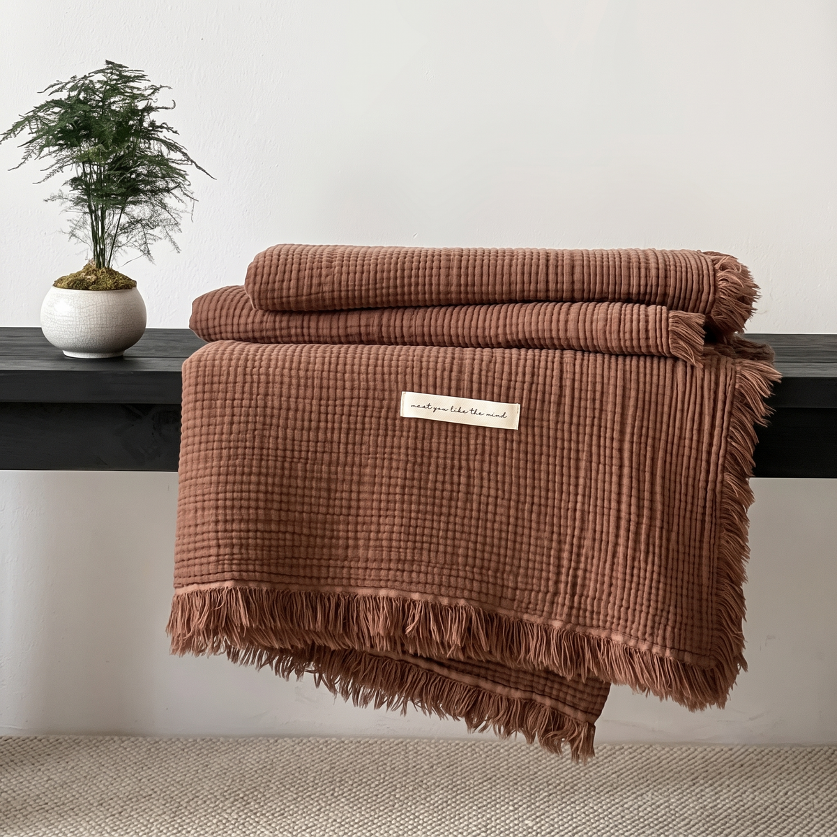 Plaid 100% coton 130x170 cm ou 150x200 cm