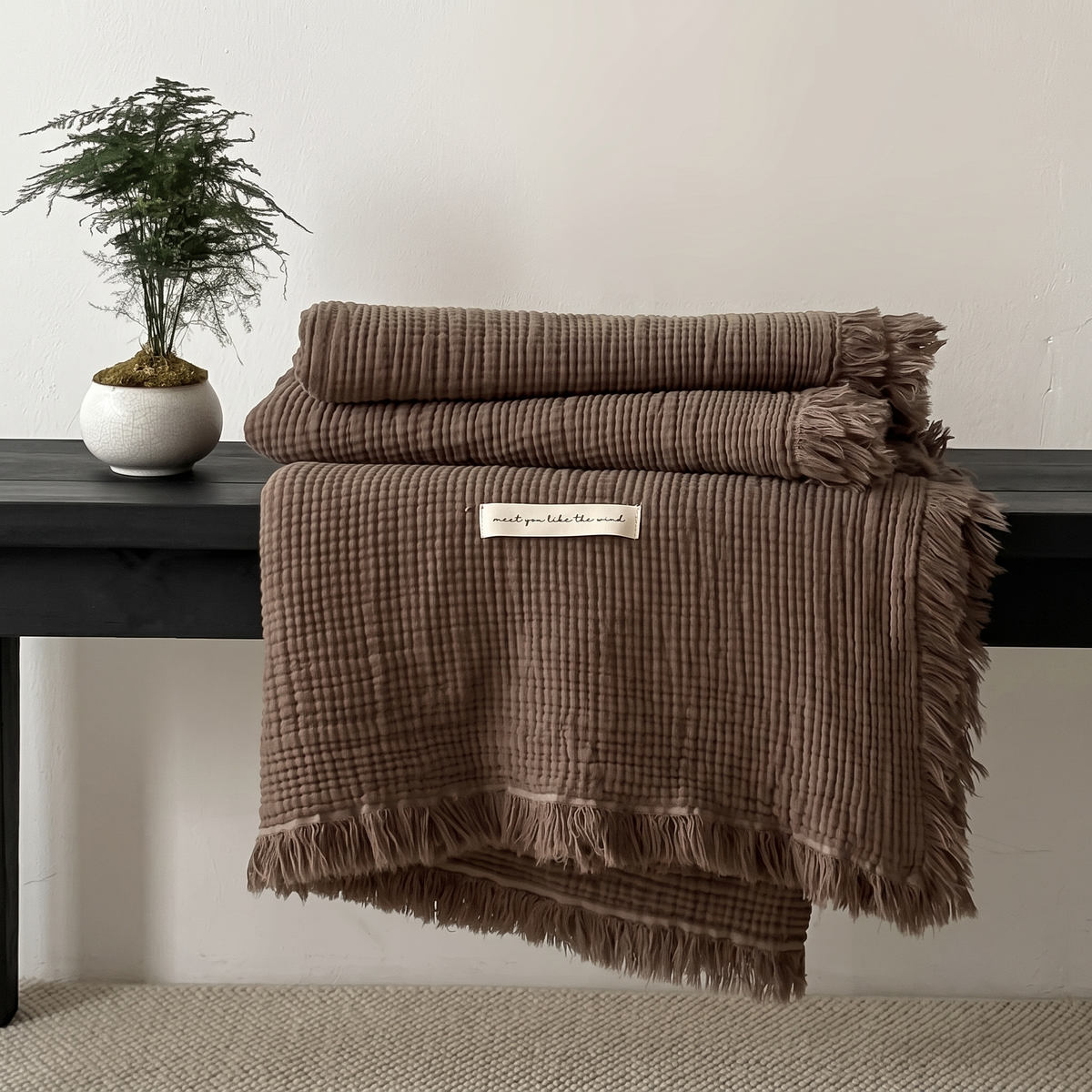 Plaid 100% coton 130x170 cm ou 150x200 cm