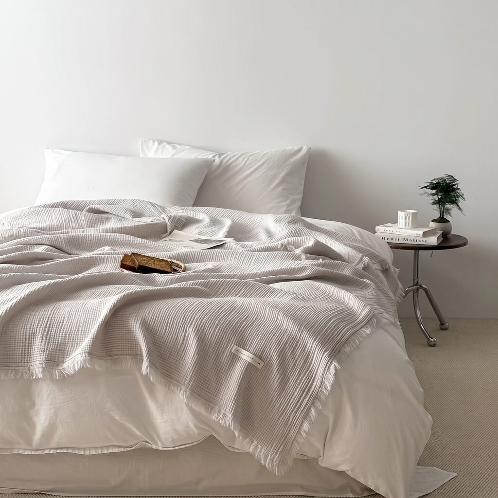 Plaid 100% coton 130x170 cm ou 150x200 cm