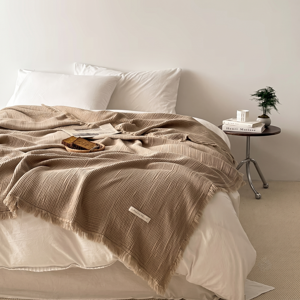 Plaid 100% coton 130x170 cm ou 150x200 cm