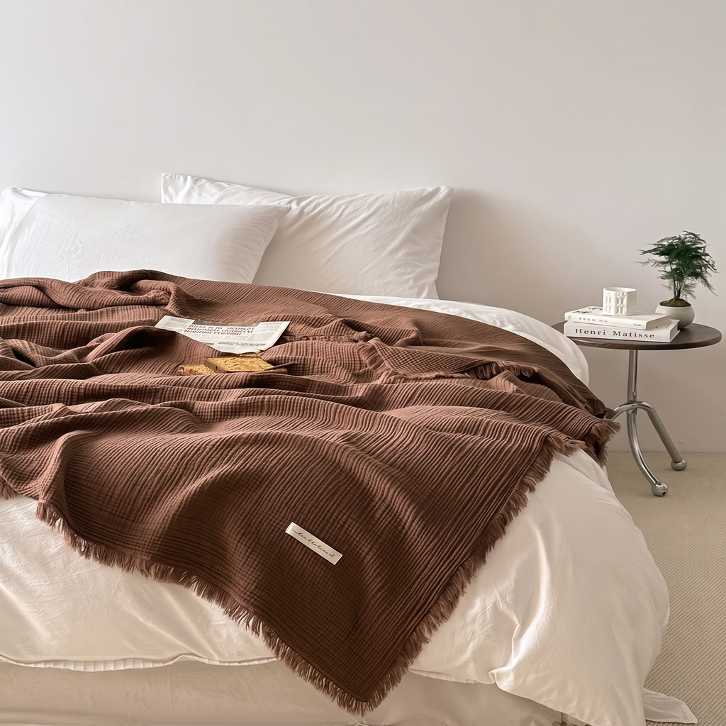 Plaid 100% coton 130x170 cm ou 150x200 cm