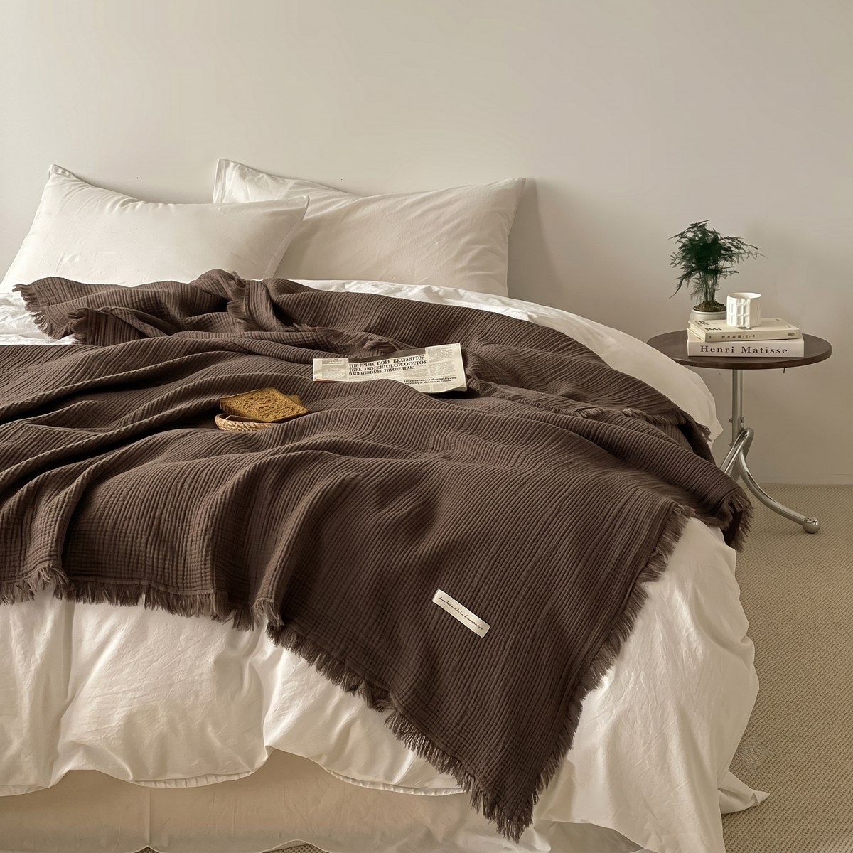 Plaid 100% coton 130x170 cm ou 150x200 cm